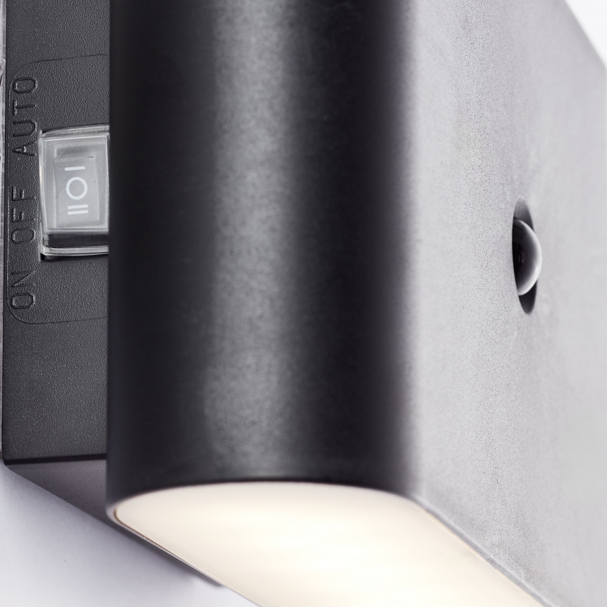 Brilliant - Applique murale extérieure rechargeable avec détecteur XINO LED/3W/5V 3600 mAh IP44 noir