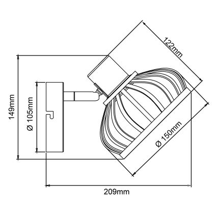 Brilliant - Applique murale NORAH 1xE14/28W/230V bambou