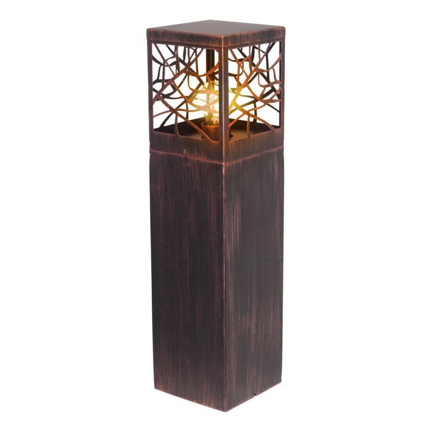 Brilliant - Buitenlamp WHITNEY 1xE27/52W/230V IP44 patina/koper