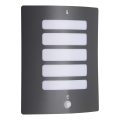 Brilliant - Buitenwandlamp met bewegings- en schemersensor TODD 1xE27/60W/230V IP44 antraciet
