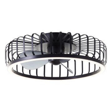 Brilliant - CAPO dimbare LED plafondlamp met ventilator LED/36W/230V 2700-6500K Ø 48 cm zwart + afstandsbediening