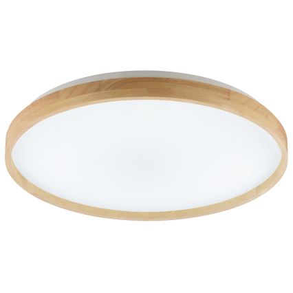 Brilliant - Dimbare LED-plafondlamp ALSON LED/17W/230V 3000-6500K Ø 49,5 cm rubberhout + afstandsbediening