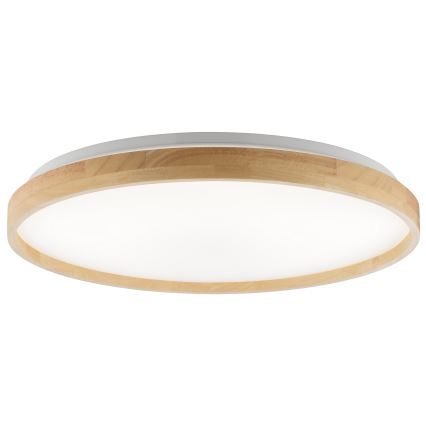 Brilliant - Dimbare LED-plafondlamp ALSON LED/17W/230V 3000-6500K Ø 49,5 cm rubberhout + afstandsbediening