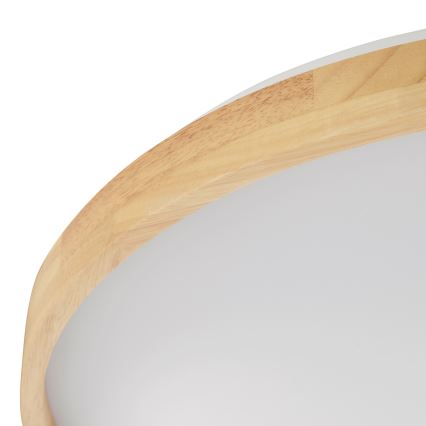 Brilliant - Dimbare LED-plafondlamp ALSON LED/17W/230V 3000-6500K Ø 49,5 cm rubberhout + afstandsbediening