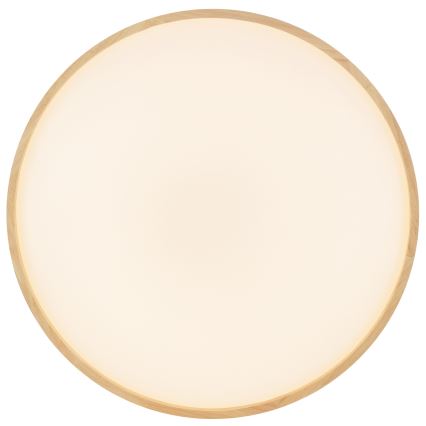 Brilliant - LED Dimbare plafondlamp ALSON LED/21W/230V 3000-6500K Ø 49,5 cm rubberhout + afstandsbediening