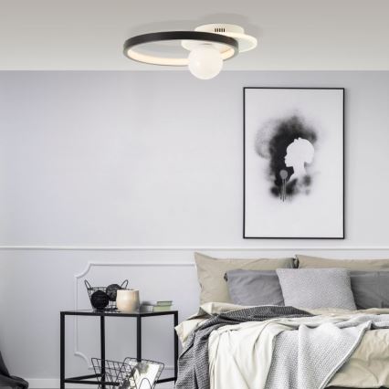 Brilliant - Dimbare LED Plafondlamp ATLANTA LED/24W/230V zwart/wit