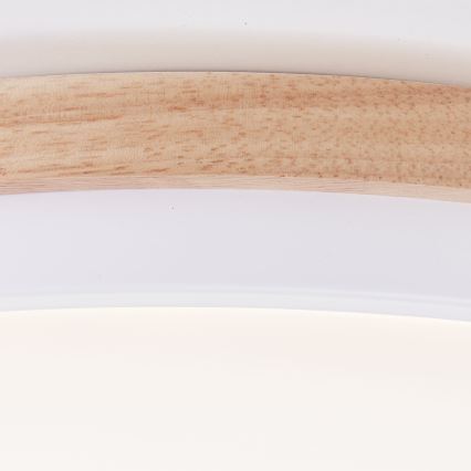 Brilliant - Dimbare LED Plafondlamp BAARLO LED/24W/230V diameter 35 cm wit/rubber vijg - FSC gecertificeerd