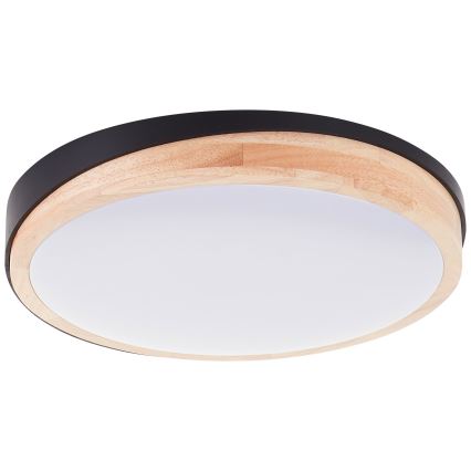 Brilliant - Dimbare LED Plafondlamp BAARLO LED/24W/230V diameter 35 cm zwart/rubber vijg - FSC gecertificeerd