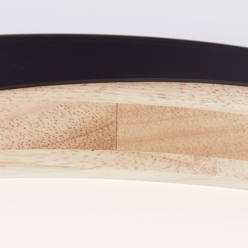 Brilliant - Dimbare LED Plafondlamp BAARLO LED/24W/230V diameter 35 cm zwart/rubber vijg - FSC gecertificeerd