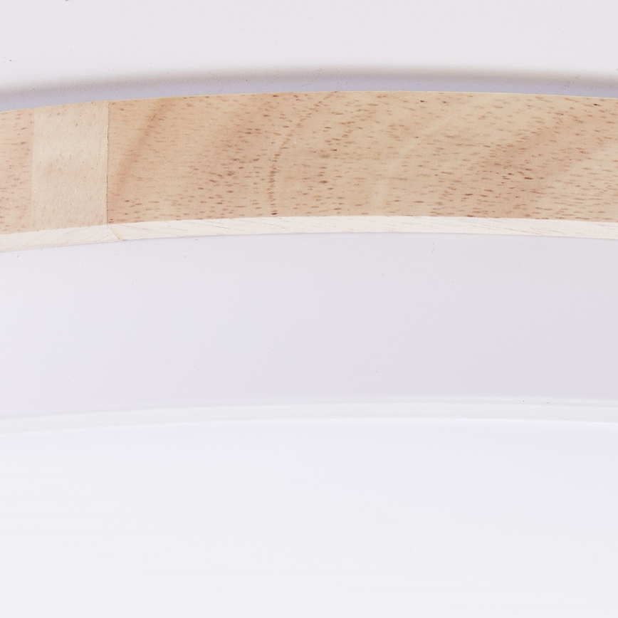 Brilliant - Dimbare LED Plafondlamp BAARLO LED/36W/230V 3000-6500K diameter 50 cm wit/rubber vijg + afstandsbediening - FSC gecertificeerd