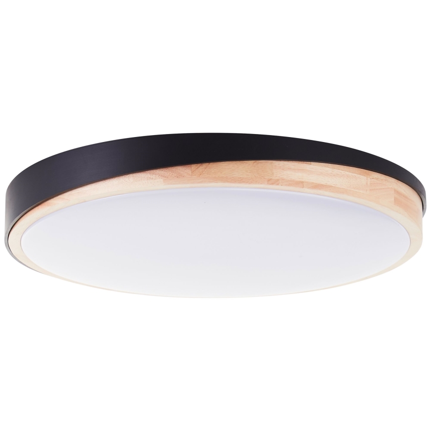 Brilliant - Dimbare LED Plafondlamp BAARLO LED/36W/230V 3000-6500K diameter 50 cm zwart/rubber vijg + afstandsbediening - FSC gecertificeerd