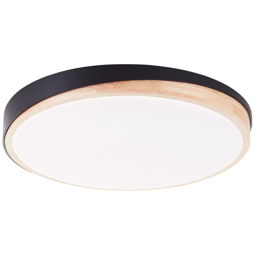 Brilliant - Dimbare LED Plafondlamp BAARLO LED/36W/230V 3000-6500K diameter 50 cm zwart/rubber vijg + afstandsbediening - FSC gecertificeerd