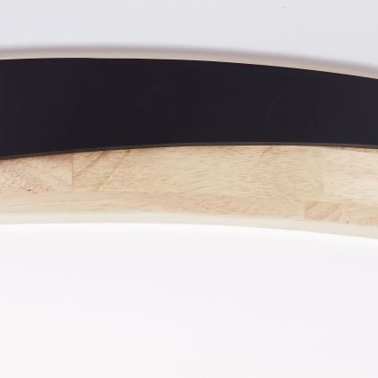 Brilliant - Dimbare LED Plafondlamp BAARLO LED/36W/230V 3000-6500K diameter 50 cm zwart/rubber vijg + afstandsbediening - FSC gecertificeerd