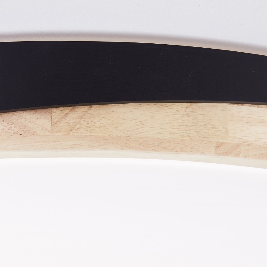 Brilliant - Dimbare LED Plafondlamp BAARLO LED/36W/230V 3000-6500K diameter 50 cm zwart/rubber vijg + afstandsbediening - FSC gecertificeerd