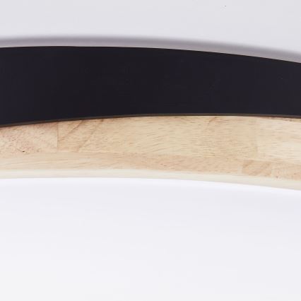 Brilliant - Dimbare LED Plafondlamp BAARLO LED/36W/230V 3000-6500K diameter 50 cm zwart/rubber vijg + afstandsbediening - FSC gecertificeerd