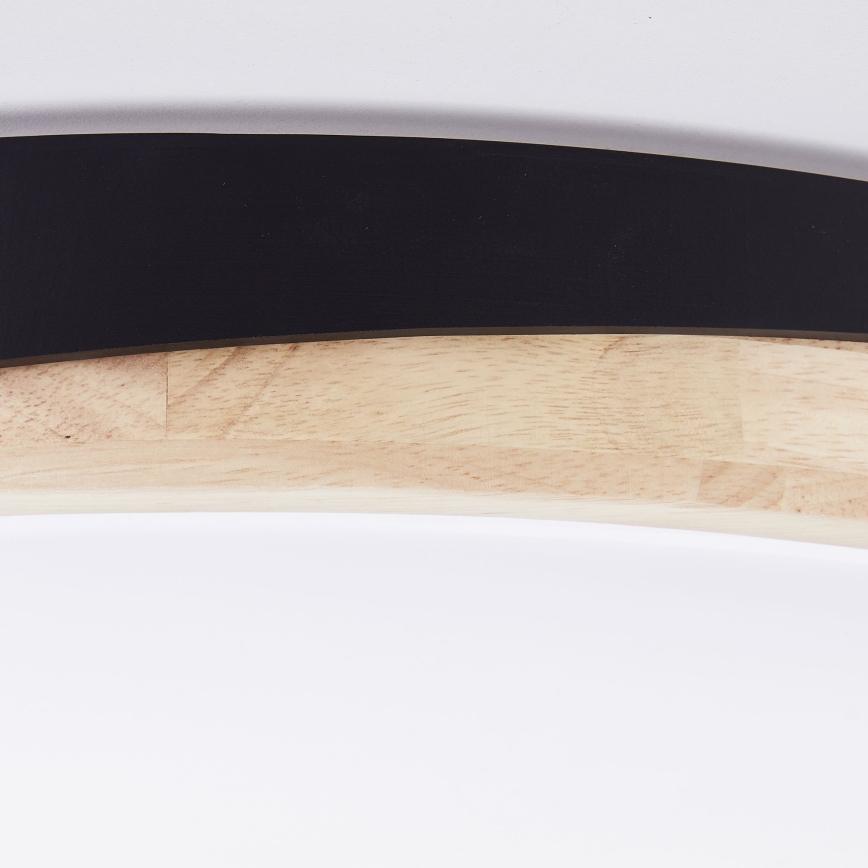 Brilliant - Dimbare LED Plafondlamp BAARLO LED/36W/230V 3000-6500K diameter 50 cm zwart/rubber vijg + afstandsbediening - FSC gecertificeerd