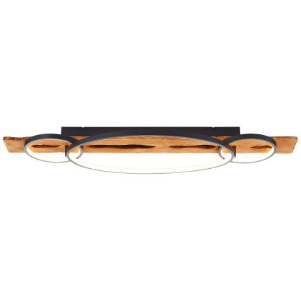 Brilliant - Dimbare LED-plafondlamp PIRUS LED/40W/230V 30x90 cm rubberhout