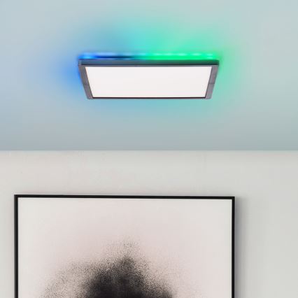 Brilliant - LED RGBW Dimbare plafondlamp SALTERY LED/20W/230V 3000-6500 + afstandsbediening