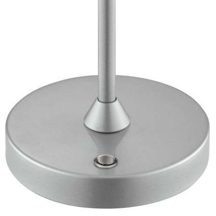 Brilliant - LED dimbare oplaadbare tafellamp met aanraakbediening voor buiten ELORA LED/2,5W/5V 2700K 2600 mAh IP44 zilver