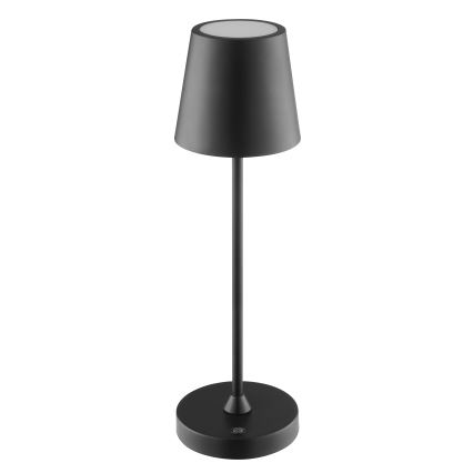 Brilliant - LED-dimbare oplaadbare tafellamp voor buiten met aanraakbediening ELORA LED/2,5W/5V 2700K 2600 mAh IP44 zwart