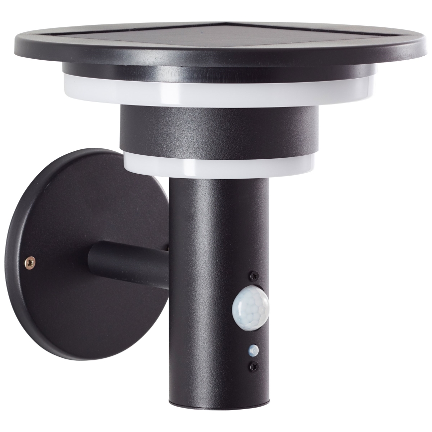 Brilliant - LED Solarlamp voor aan de muur met sensor GARVINA LED/3W/3,7V 2000 mAh IP44 zwart