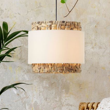 Brilliant - Hanglamp aan een koord WATERLILLY 1xE27/60W/230V diameter 35 cm crème