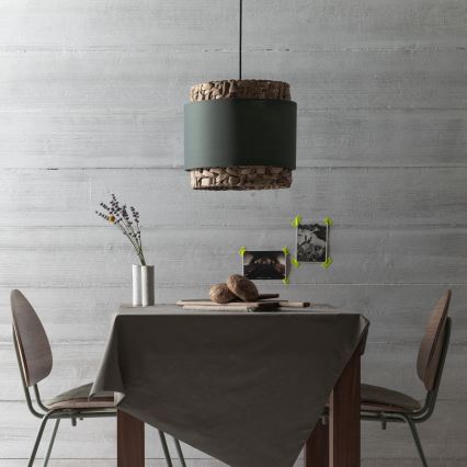 Brilliant - Hanglamp aan een koord WATERLILLY 1xE27/60W/230V diameter 35 cm grijs