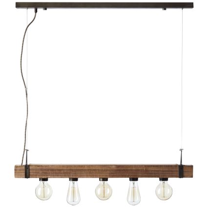 Brilliant - Hanglamp aan een koord WOODHILL 5xE27/30W/230V - FSC gecertificeerd
