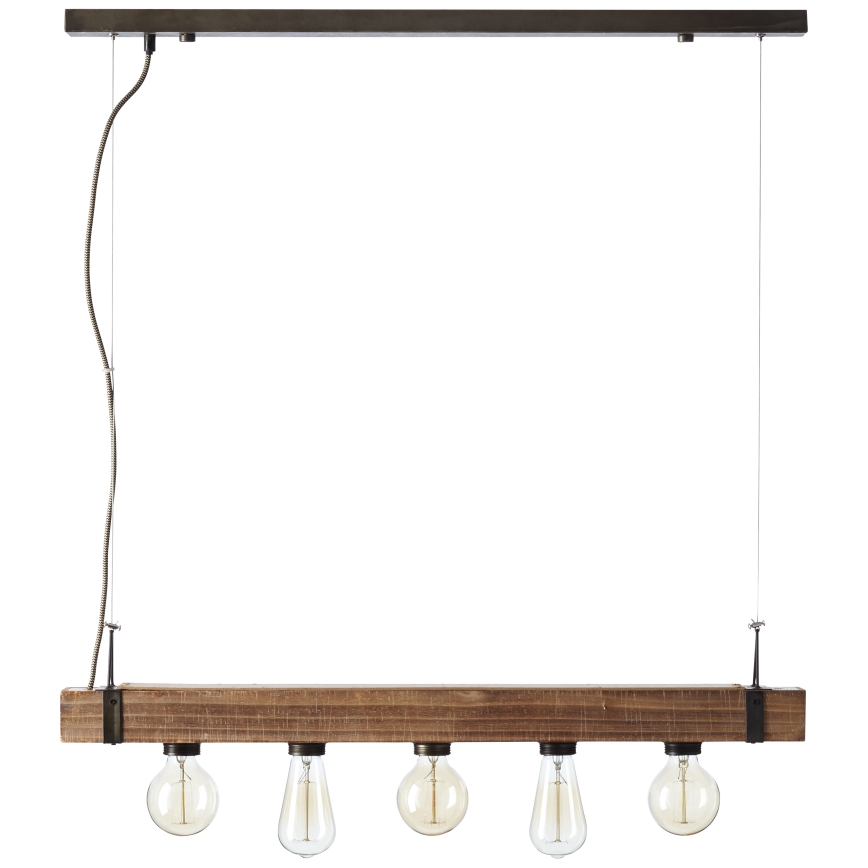 Brilliant - Hanglamp aan een koord WOODHILL 5xE27/30W/230V - FSC gecertificeerd
