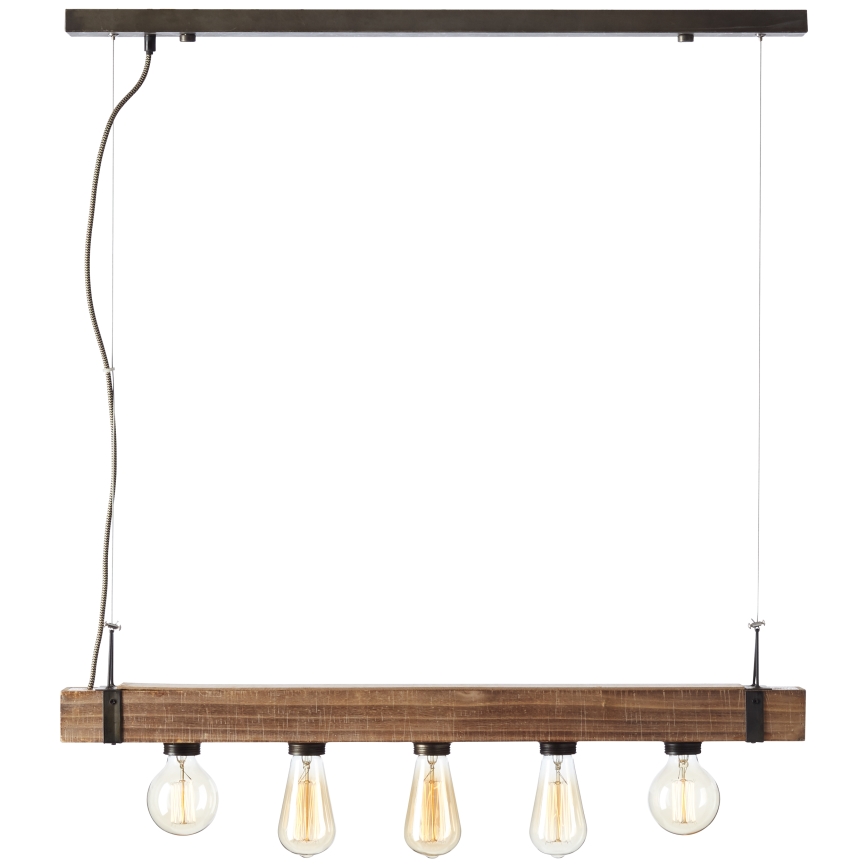 Brilliant - Hanglamp aan een koord WOODHILL 5xE27/30W/230V - FSC gecertificeerd