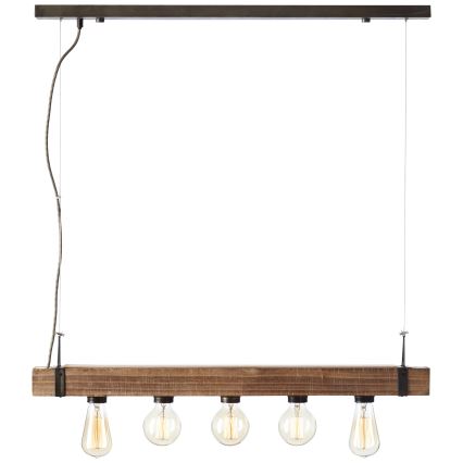 Brilliant - Hanglamp aan een koord WOODHILL 5xE27/30W/230V - FSC gecertificeerd