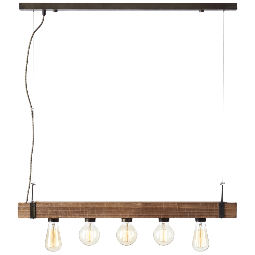 Brilliant - Hanglamp aan een koord WOODHILL 5xE27/30W/230V - FSC gecertificeerd