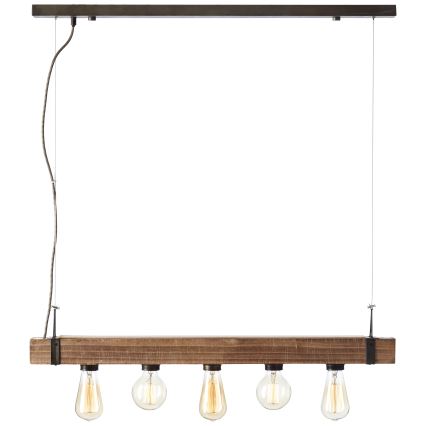 Brilliant - Hanglamp aan een koord WOODHILL 5xE27/30W/230V - FSC gecertificeerd