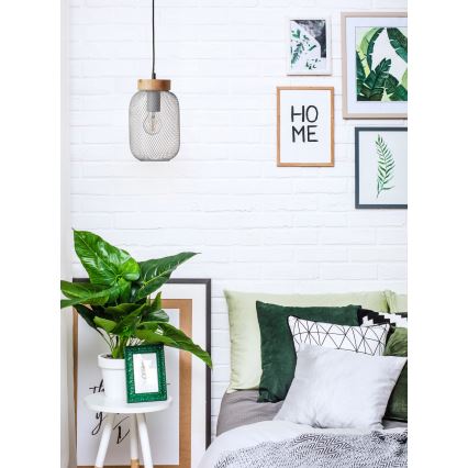 Brilliant - Hanglamp aan kabel GIADA 1xE27/40W/230V Ø 16 cm grijs