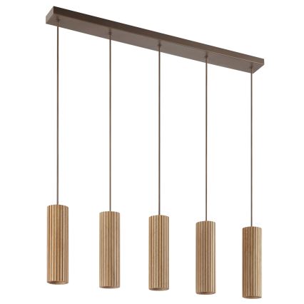 Brilliant - Hanglamp aan kabel LAKEWOOD 5xGU10/10W/230V bruin