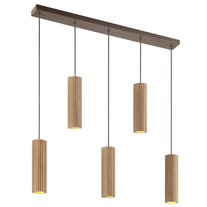 Brilliant - Hanglamp aan kabel LAKEWOOD 5xGU10/10W/230V bruin