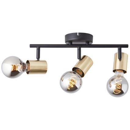 Brilliant - KERRY spot 3xE27/40W/230V zwart/messing
