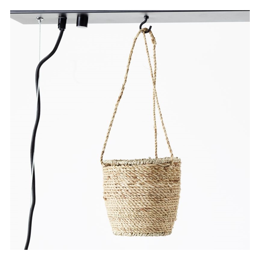 Brilliant - Kroonluchter aan kabel BANKWOOD 5xE27/28W/230V populierenhout