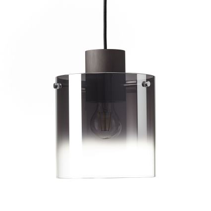 Brilliant - Kroonluchter aan kabel BETH 3xE27/60W/230V zwart/gerookt glas