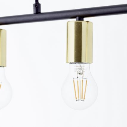 Brilliant - Kroonluchter aan kabel KERRY 5xE27/40W/230V zwart/messing