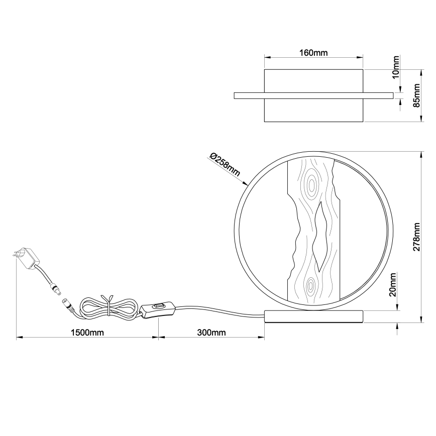 Brilliant - Lampe de table CHAUMONT LED/7,5W/230V pin