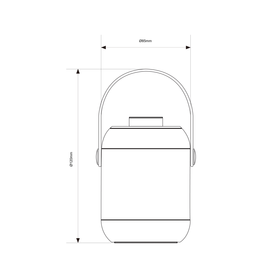 Brilliant - Lampe de table extérieure à intensité variable GEMMA LED/1,9W/5V IP44 blanc