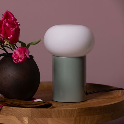 Brilliant - Lampe de table KNUT 1xE27/25W/230V vert/blanc