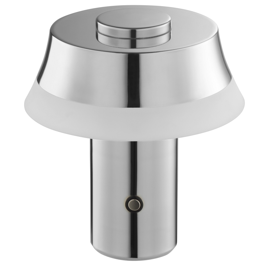 Brilliant - Lampe de table LED tactile, dimmable et rechargeable KINICH LED/2,5W/5V 2700K 2600 mAh chrome brillant