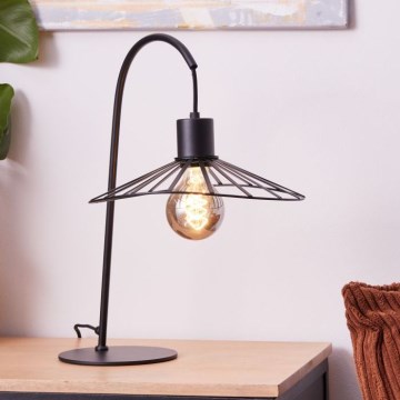Brilliant - Lampe de table LEIKA 1xE27/52W/230V noir