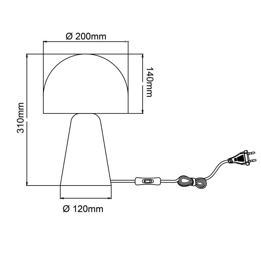 Brilliant - Lampe de table NALAM 1xE14/40W/230V beige/frêne - FSC certifié