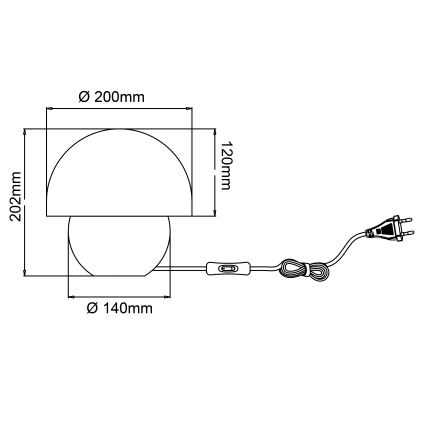 Brilliant - Lampe de table NALAM 1xE14/40W/230V gris/frêne - FSC certifié