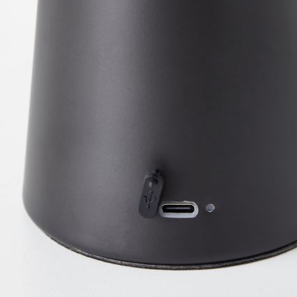Brilliant - LED à intensité variable tactile extérieur lampe de table MUFFIN LED/3W/5V USB 2600 mAh IP44 noir