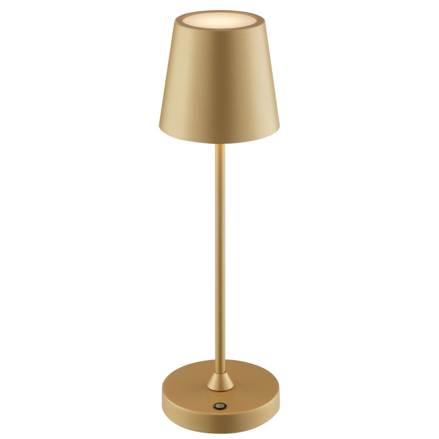 Brilliant - Lampe de table d'extérieur tactile rechargeable dimmable LED ELORA LED/2,5W/5V 2700K 2600 mAh IP44 dorée