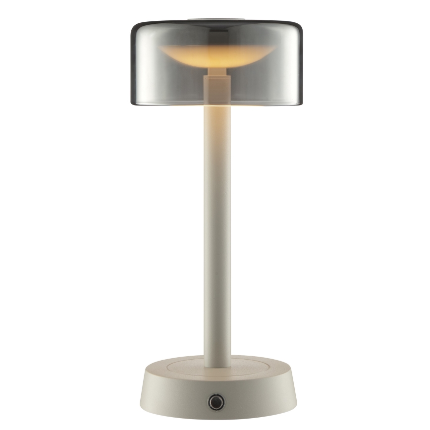 Brilliant - lampe de table d'extérieur tactile, dimmable et rechargeable RAZOR LED/2,5W/5V 2700K 2600 mAh IP44 gris